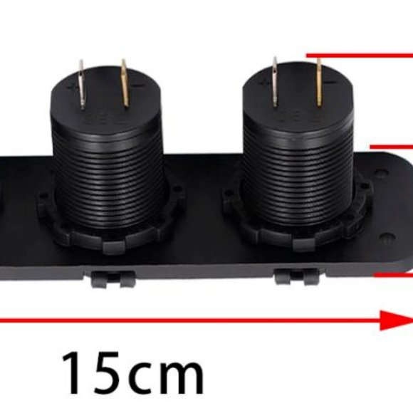 Marine 5V 4.2A Dual USB Charger 3-Socket Adapter Power Outlet - Picture 3 of 4